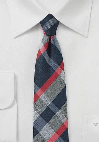 Cravata carouri gri marmorat--Cravate Online