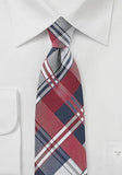 Cravata carouri matase,lana si bumbac 148X8.5 cm--Cravate Online