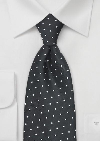 Cravata clasica neagra punctata--Cravate Online