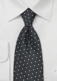 Cravata clasica neagra punctata