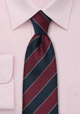 Cravata cu banda albastra - rosu