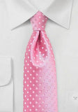 Cravata cu buline roz--Cravate Online