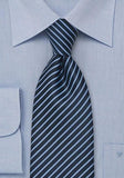 Cravata cu Dungi Albastre 160 cm