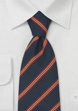 Cravata cu Dungi Albastre si rosu 148 cm-Bluemarin-Cravate Online