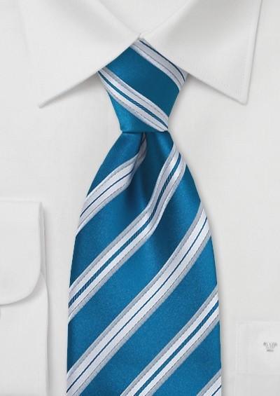 Cravata cu dungi albastru otel--Cravate Online