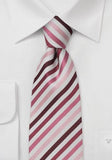 Cravata cu dungi subtiri in roz--Cravate Online