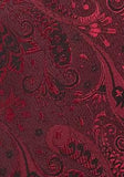 Cravata cu motive florale brodate culoare rosu--Cravate Online