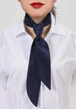 Cravata dama de culoare albastru monocrom--Cravate Online