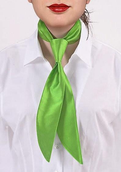 Cravata dama verde simplu--Cravate Online