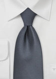 Cravata de afaceri cu suprafata in grile de gri inchis