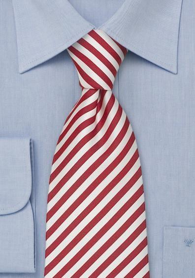 Cravata de afaceri din cires rosu - alb--Cravate Online