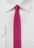 Cravata de afaceri extra subțire fuchsia