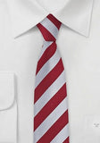 Cravată, de afaceri, roșu - alb