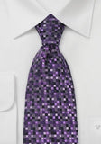 Cravata de afaceri mov mozaic--Cravate Online