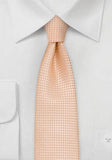 Cravată de afaceri somon textură subțire culoarae aur roz