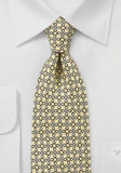 Cravata de birou cu modele in galben