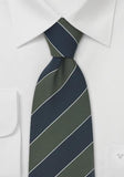 Cravata de club cu Albastru - Verde