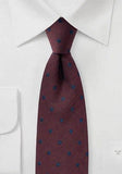 Cravată de lână cu puncte-Bordeaux-Cravate Online