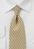 Cravata de lux din matase italiana galbena--Cravate Online