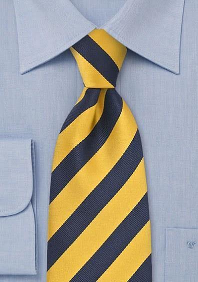 Cravata design de dungi bleumarin 148X8.5 cm--Cravate Online