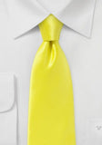Cravata din matase italian in galben simplu--Cravate Online