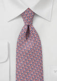 Cravata din matase italiana de lux Retro look roz--Cravate Online