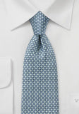 Cravata din matase italiana in carouri albastru acvatic--Cravate Online