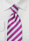 Cravata dungi afaceri striati magenta--Cravate Online