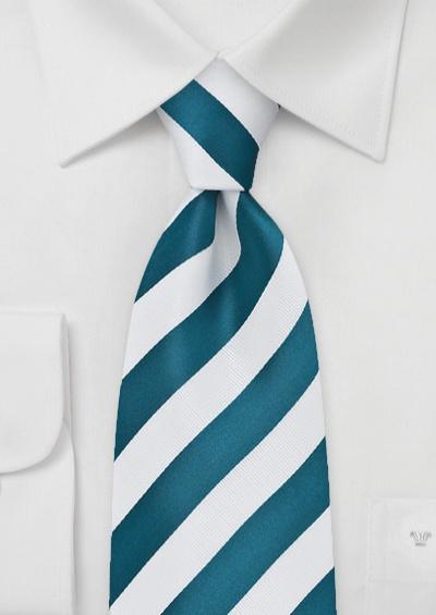 Cravata dungi alb albastru verde--Cravate Online