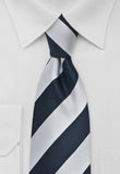 Cravata dungi alb perlat - bluemarin--Cravate Online