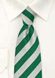 Cravata dungi gri verde--Cravate Online