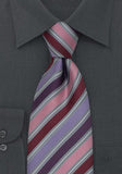 Cravata dungi roz violet model italian--Cravate Online