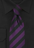 Cravata dungi violet negru--Cravate Online