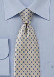 Cravata ecru si albastru opalescent