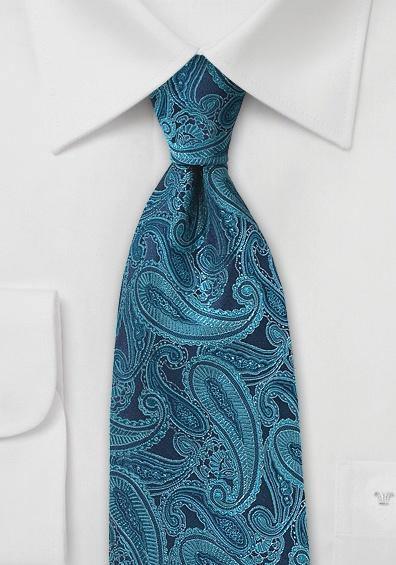 Cravata exclusivista brodata albastru egiptean--Cravate Online