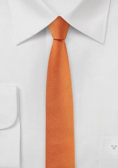 Cravata extra slim orange-cupru--Cravate Online