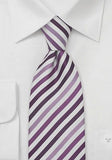 Cravata fina italiana albastru cu dungi-Purple-Cravate Online