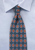 Cravata florala albastru--Cravate Online