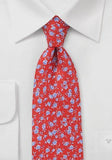 Cravata florala motiv cires matase lux italiana--Cravate Online