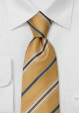 Cravata galbena cu linii gri antracit