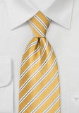 Cravata Galbena cu linii gri deschis--Cravate Online