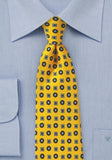 Cravata galbena florala--Cravate Online