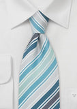 Cravata in dungi cyan--Cravate Online