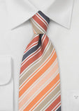 Cravata in dungi portocalii--Cravate Online