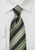 Cravata in dungi verde si negru--Cravate Online
