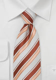 Cravata in nuante de alb-caramiziu-roz--Cravate Online