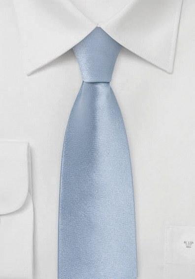 Cravată îngustă de mătase în albastru deschis--Cravate Online