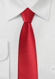 Cravate, slim îngustă în, roșu aprins