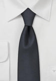 Cravata ingusta matase neagra cu linii