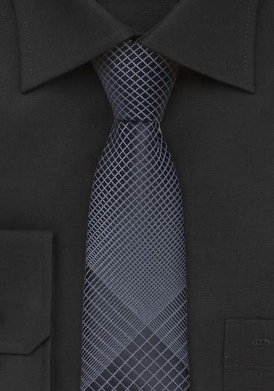 Cravata ingusta subtire antracit--Cravate Online